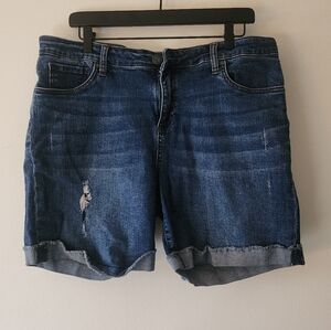 Kut From The Kloth Distressed Denim Shorts Size 16